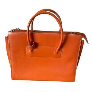 McKlein Executive Leather Briefcase Orange